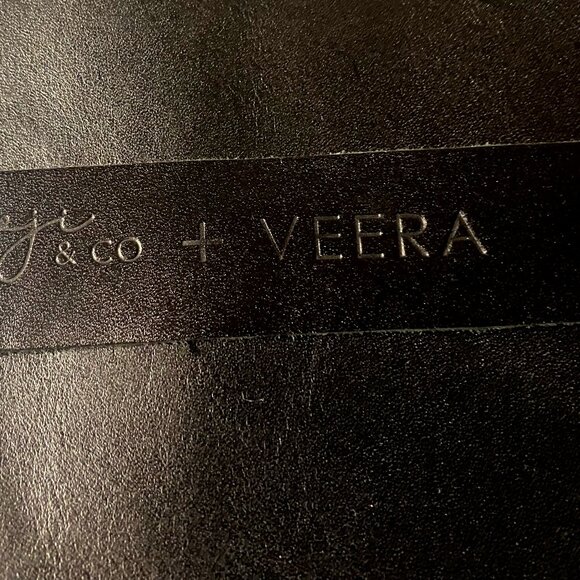 Joji & Co + VEERA Shoulder Bag Handmade Leather Black Messenger Style - Picture 1 of 7